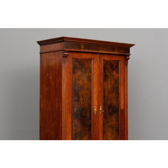 Gründerzeit Wardrobe in Walnut For Sale - Image 6 of 18