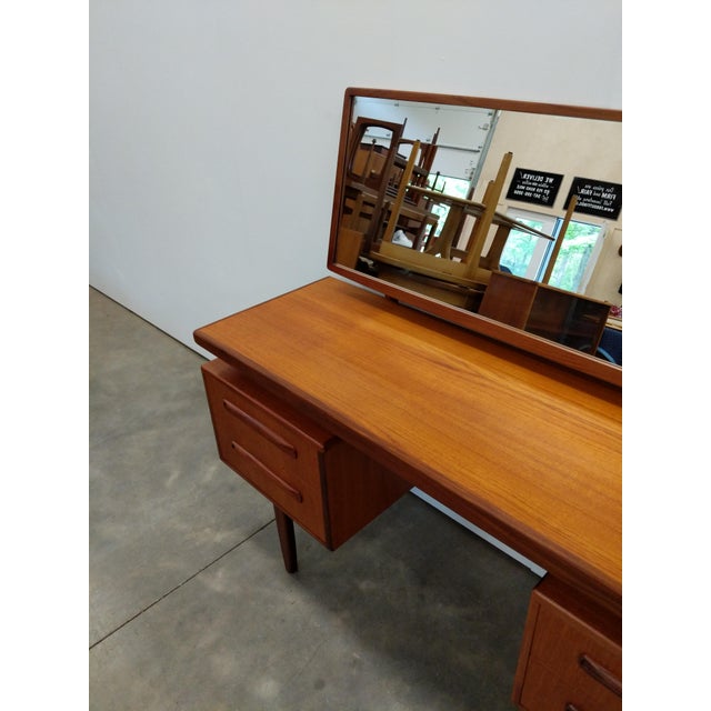 Wood Vintage Mid Century Modern Teak Dressing Table / Desk by G Plan For Sale - Image 7 of 8