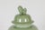 Crackle Green Celadon Lidded Vase with Stylized Foo Dog Finial For Sale - Image 4 of 12