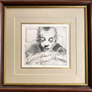 1965 "Brown Jr." Figurative Etching by Daryl Brown, Framed