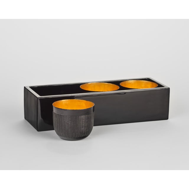 Gold Leaf Horsehair Cup For Sale - Image 4 of 5