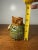 Vintage Ceramic Owl Figurine Incense Holder Green Brown Glaze Pierced Pottery For Sale - Image 9 of 9