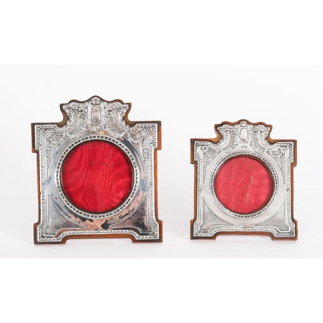 An elegant antique Edwardian pair of sterling silver photo frames, by William Hutton & Sons, Birmingham, 1907 The...