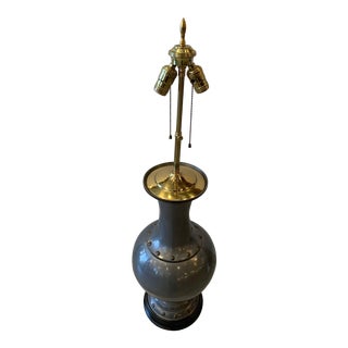 James Mount Style Patkong and Brass Urn Lamp For Sale