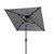 2020s Athens 7.5 Ft Square Crank Umbrella, Navy With White Understripe For Sale - Image 5 of 7