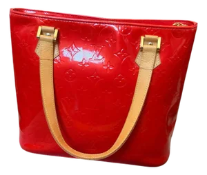 A 2001 Louis Vuitton Red Vernis Patent Leather Houston Tote Bag