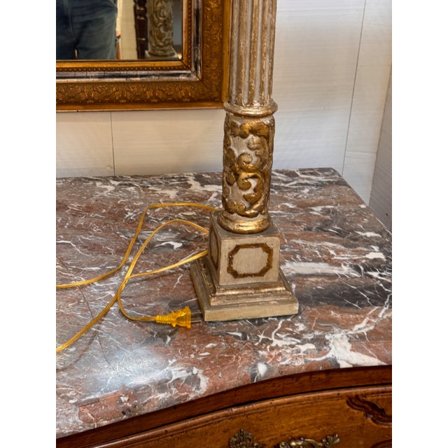 19th Century Italian Altar Stick Lamps - a Pair For Sale - Image 10 of 10