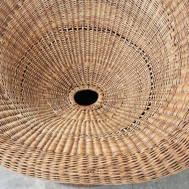 Gold Wicker E10 Lounge Chair by Egon Eiermann, Germany, 1960s For Sale - Image 8 of 15