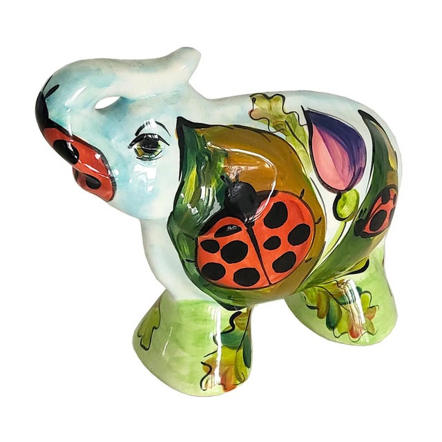 Hand Painted Ceramic Elephant by Anatoly Turov For Sale - Image 12 of 12