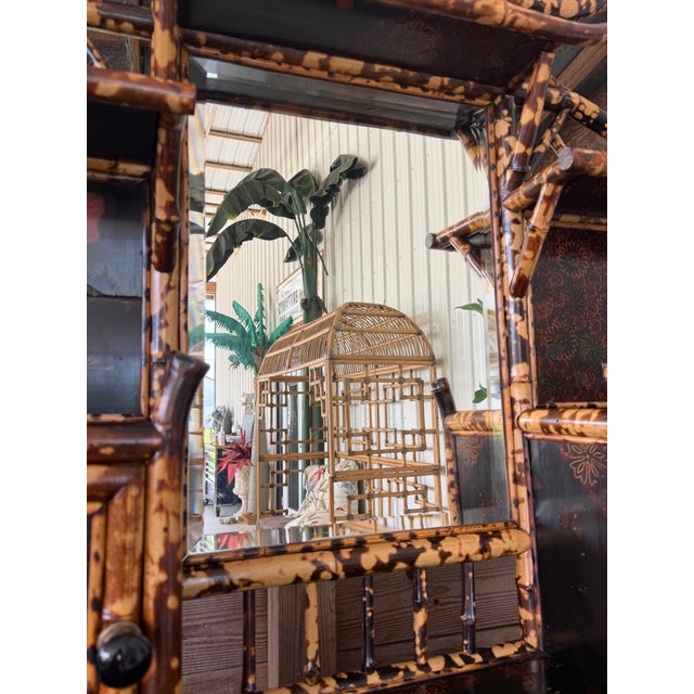 Black Late 19th Century English Aesthetic Movement Japanned & Tortoiseshell Bamboo Cabinet For Sale - Image 8 of 12