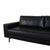 Vida 3-Seater Sofa in Black Leather from Rolf Benz For Sale - Image 4 of 13