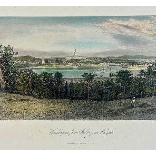 Original hand colored steel engraving from Picturesque America published by D. Appleton & Co., 1872. Unframed. Dimensions:...