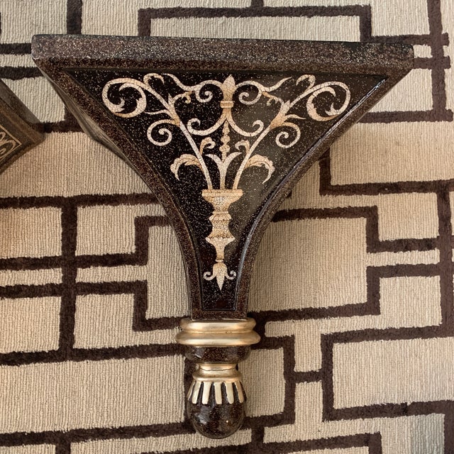 Maitland Smith Neoclassical Style Decorative Lacquered Wood Wall