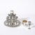 Mid 20th Century Mid-Century Silver Plated Fountain Kiddush Cup Set in Grape & Vine Motif For Sale - Image 5 of 18