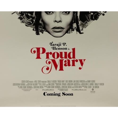 Proud Mary Movie Poster in Monochrome Collage, Italy, 2018 For Sale - Image 3 of 5