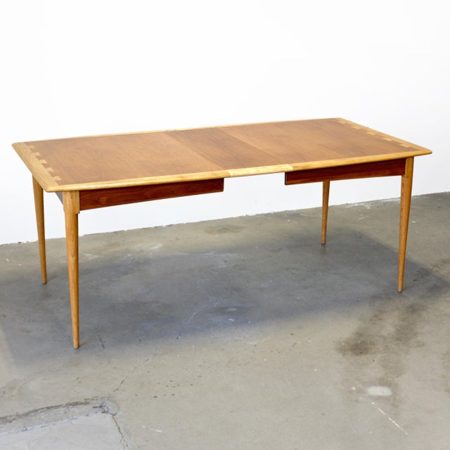 Lane Furniture "Acclaim" Walnut & Ash Dining Table For Sale In Boston - Image 6 of 12