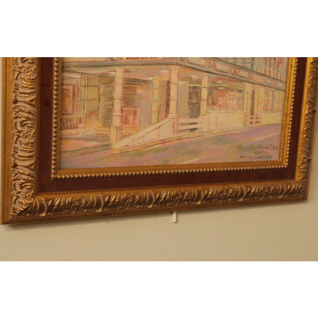 Gold Mary Montague Sikes Hotel Du Pont Custom Framed Giclee Art Print For Sale - Image 8 of 12