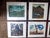 This set of 9 vintage abstract expressionist lithographs (offset) depict various Japanese views. All but one are signed...