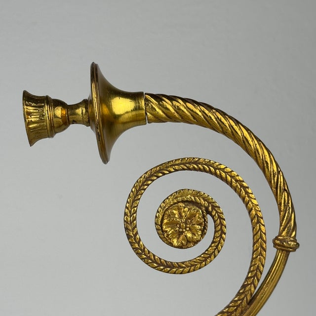 Large Bronze Wall Candle Sconce, France, 1950s For Sale - Image 12 of 18