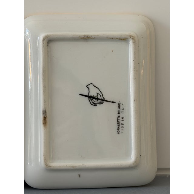 Piero Fornasetti Vintage Pair of Piero Fornasetti Trinket Trays, Made in Milan For Sale - Image 4 of 13