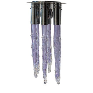 Murano Iridescent Glass Ceiling Light, 1970 For Sale