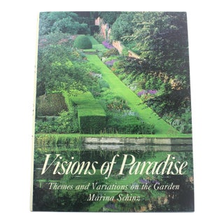 1985 Visions of Paradise Themes and Variations on the Garden by Marina Schinz Linen Hard Cover Book With Dust Jacket For Sale