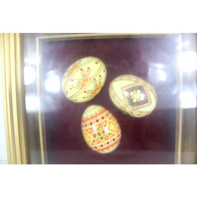 Vintage Framed Pysanka Ukrainian Eggs For Sale - Image 4 of 7