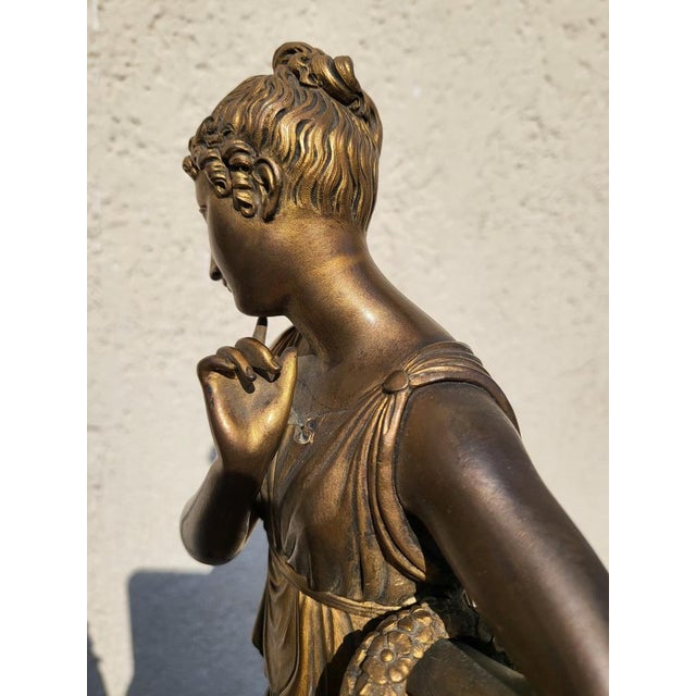 After Canova, Dancer & Musician, 19th Century, Bronze Sculptures, Set of 2 For Sale - Image 9 of 15