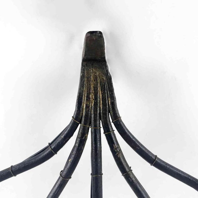 Brown Antique Iron 5-Light Wall Lamp For Sale - Image 8 of 9