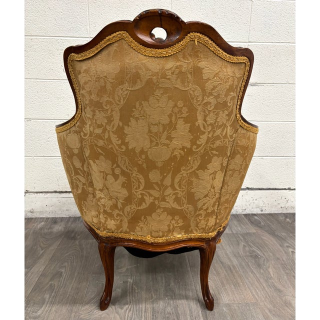 Antique French Louis XV Style Bergere Armchair For Sale - Image 10 of 10