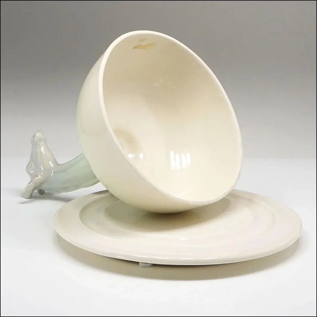 Contemporary 1970s William Herrera Studio Art Porcelain Giraffe Covered Dish For Sale - Image 3 of 6
