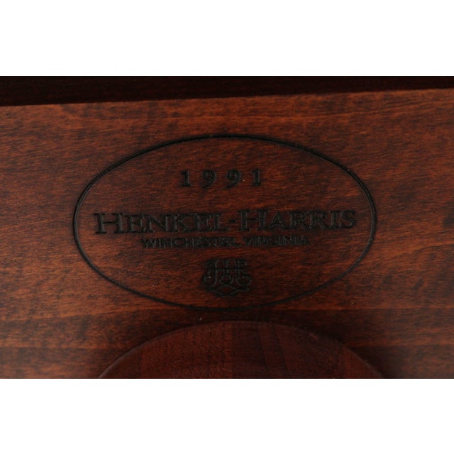 Henkel Harris Cherry Queen Anne Style Double Pedestal Dining Table For Sale - Image 18 of 18