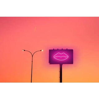 Neon Light and Sunset Sky' Contemporary Archival Black and White Photograph Print From the Original Negative by Artur Debat - 20x16 For Sale