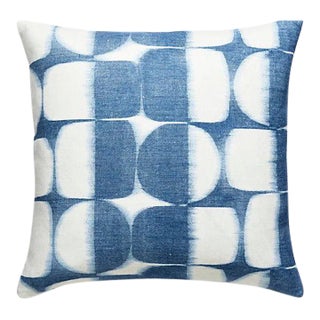 The House of Scalamandré Rift Linen Print Pillow, Blueprint For Sale