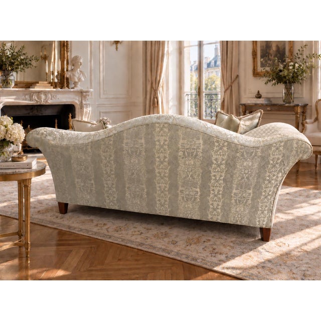 Vintage Howard and Sons Style Camelback Sofa For Sale - Image 4 of 4
