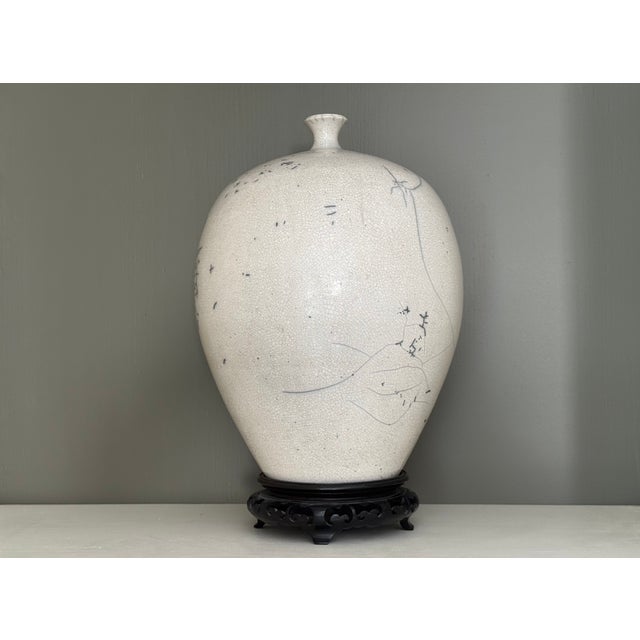 Nancee Meeker Ceramic Studio Art Raku Vase For Sale - Image 10 of 14