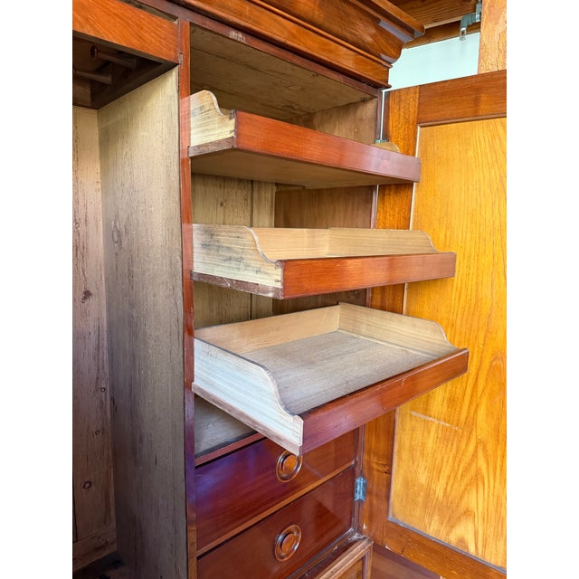 Brown Antique 19th Century English Victorian Flame Mahogany Compactum Wardrobe – Radlay Smith, Skipton For Sale - Image 8 of 10