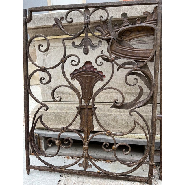Pair of 17th/18th Century Forged Iron Low Gates From Haute-Savoie, France For Sale - Image 17 of 18