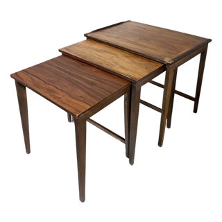 Mid-Century British Walnut Nesting Tables from Gordon Russell, Set of 3 For Sale
