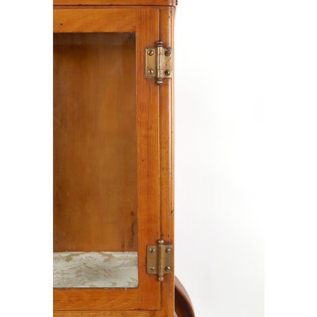 Brown Vintage Art Deco Brown Steel Medical Display Cabinet For Sale - Image 8 of 13