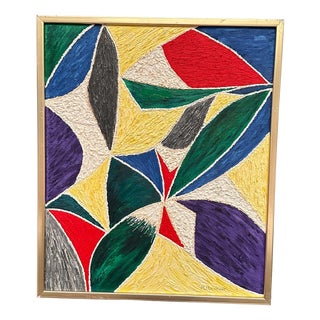 M. Hulander, Abstract Composition II, 1960s, Oil on Canvas, Framed For Sale