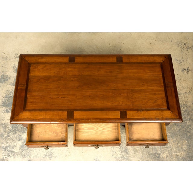 Late 19th Century French Louis XIV Style Walnut Writing Table With Three Drawers For Sale - Image 4 of 18