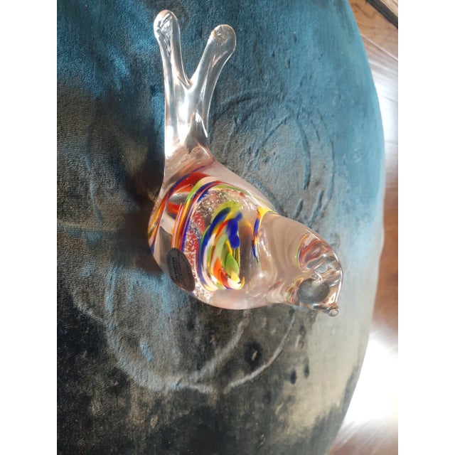 1990s Arte De Murano Italy Multicolor Bird Figurine For Sale - Image 4 of 6