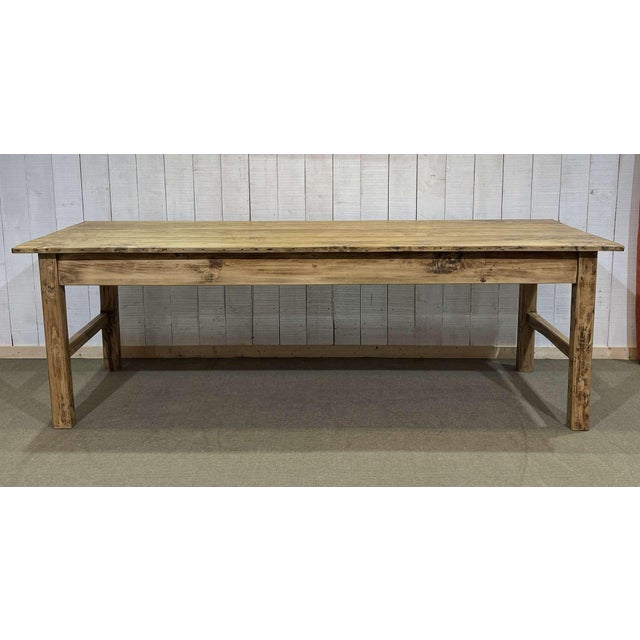 Early 20th Century Poplar Farmhouse Table For Sale - Image 14 of 14