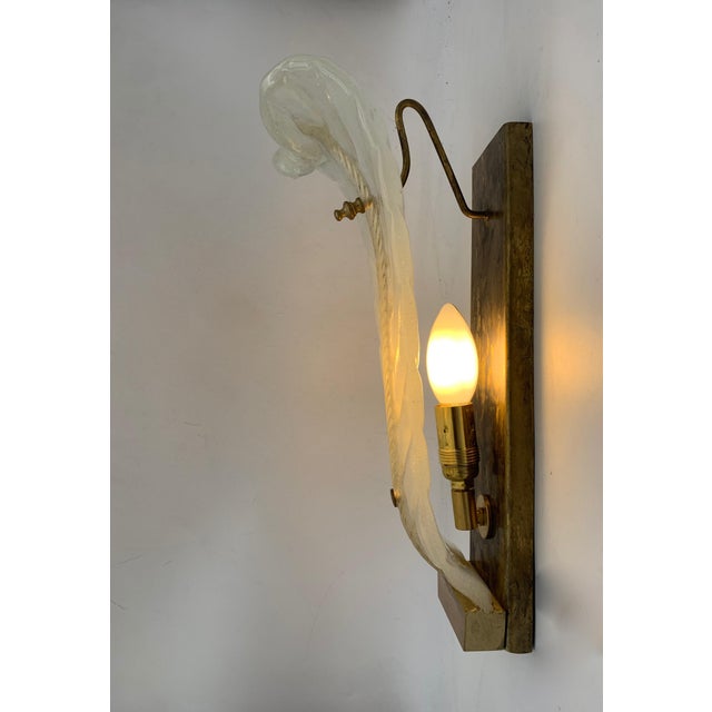 Leaf Wall Lamp attributed to Barovier, 1960 For Sale - Image 6 of 6