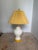 Traditional Vintage Yellow Pleated Ginger Jar Table Lamp For Sale - Image 3 of 7