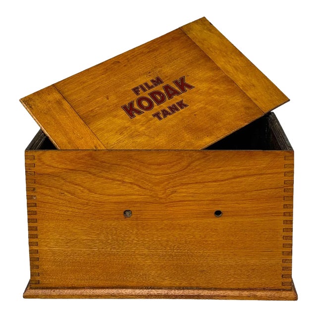 Antique Farmhouse Maple Jointed Storage Tool Box For Sale