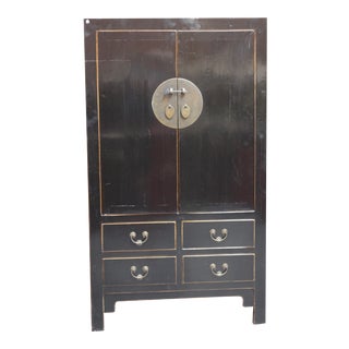 Chinese Converted Antique Wedding Cabinet For Sale