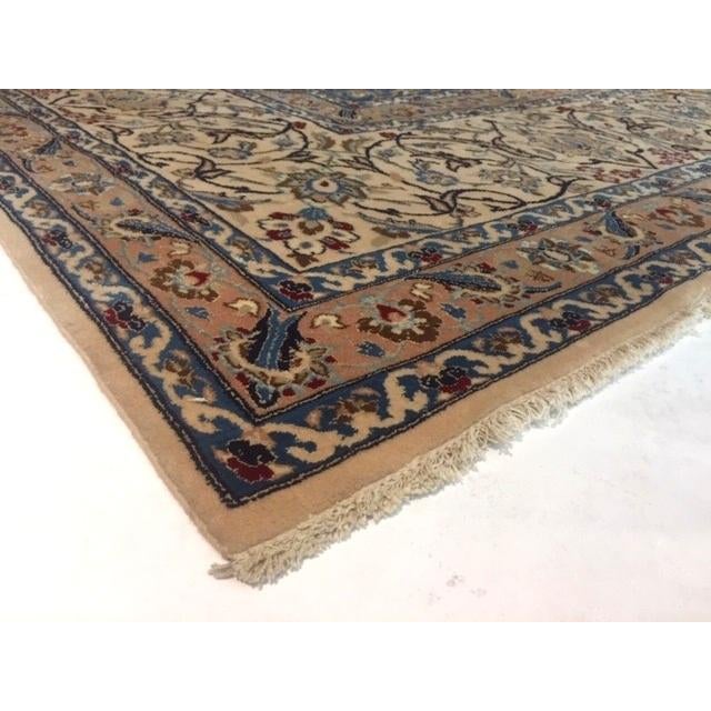 1970s Persian Nain Palace Carpet, 13'9" X 20'8" For Sale - Image 10 of 10
