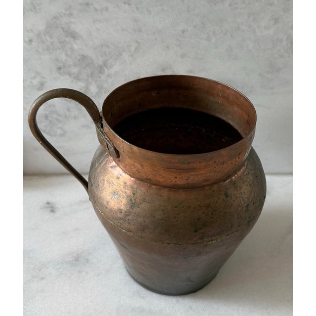 Antique Copper Jug With a Handle For Sale - Image 4 of 10